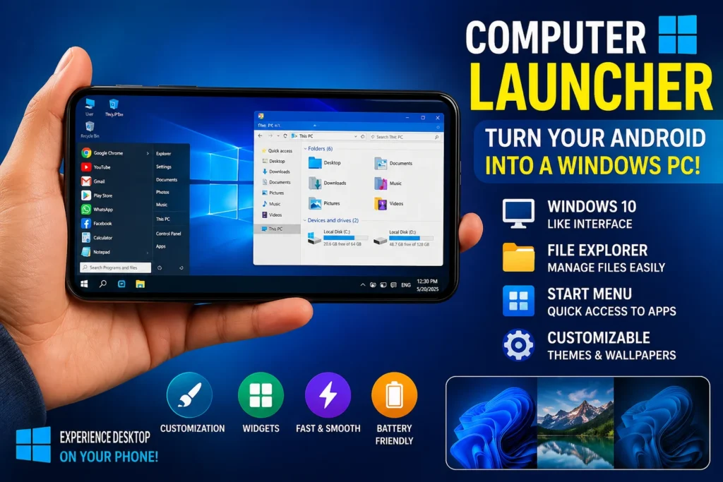 Computer Launcher for Android: Turn Your Phone into a Windows PC Free