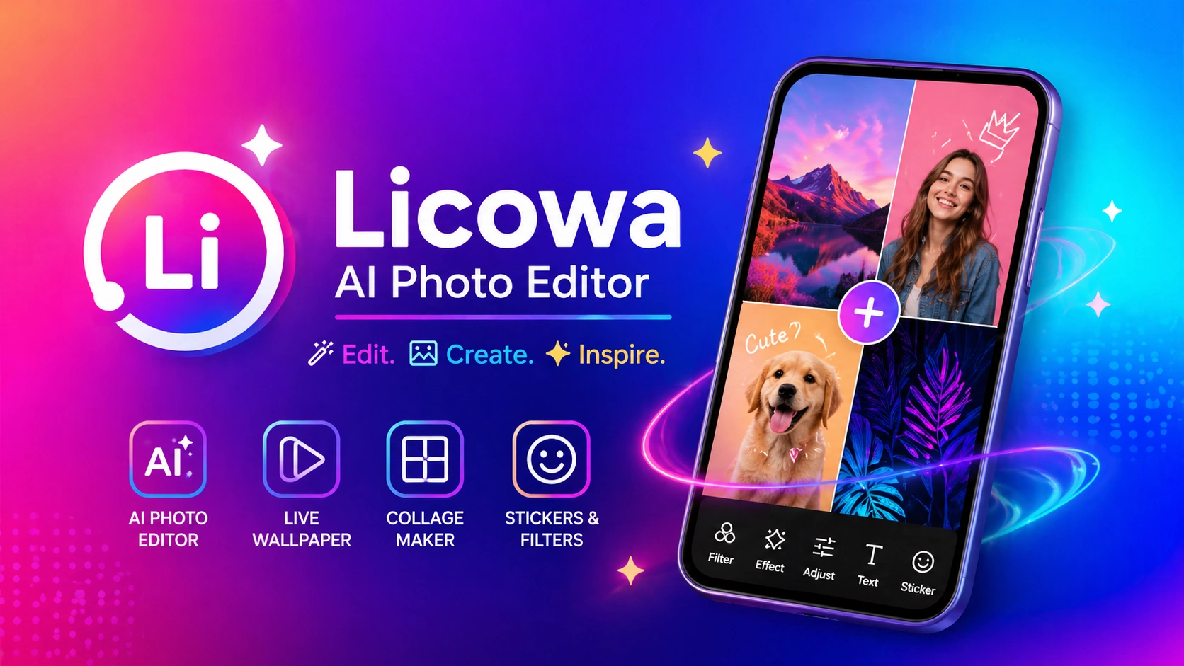 Licowa AI Photo Editor – Free Live Wallpaper Maker, Editor 2026