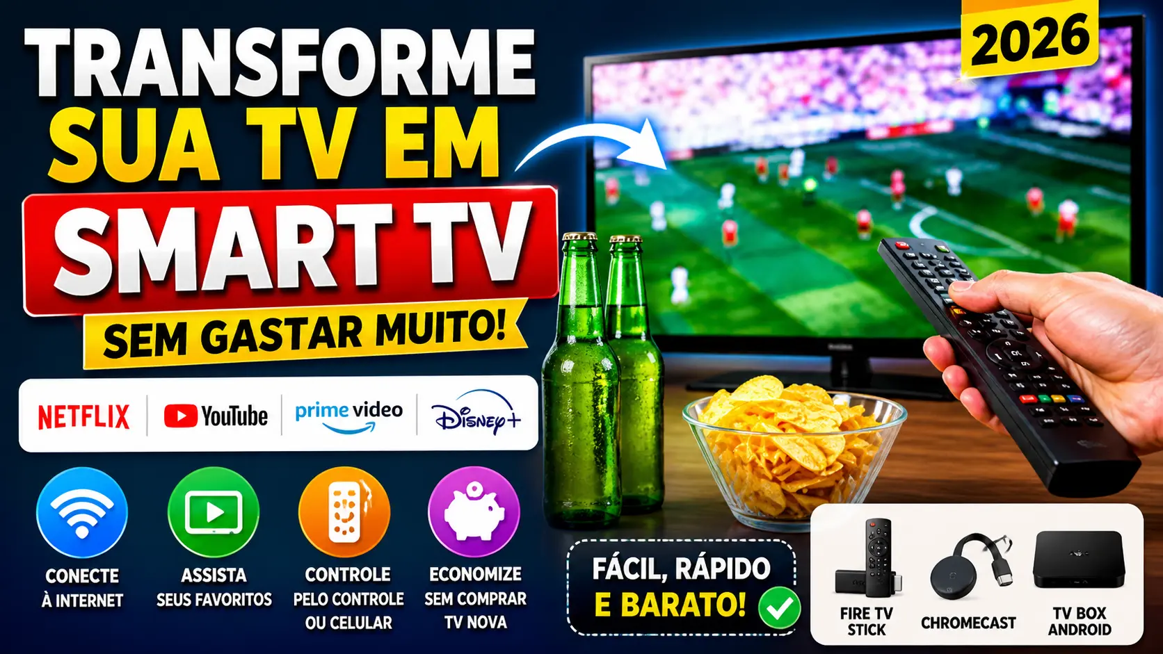 Transforme Sua TV em uma Smart TV Sem Gastar Muito 2026